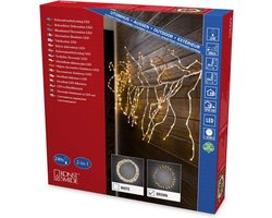 Konstsmide 3365-600 LED decoratie "variabele lichtkrans/lichtslinger", bruin/voor buiten (IP44) / 24V buitentransformator / 240 warm witte diodes/bruine kabel, 10 leds