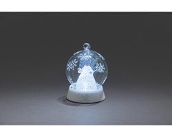Konstsmide 3409 - Kerstdecoratie - 1 lamps LED glasbol engel autom kleurwissel - 6u timer - op batterij - voor binnen - multi