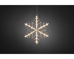 Konstsmide 4440 - Verlicht kerstfiguur - 24 lamps LED sneeuwvlok - 40 cm - 24V - voor buiten - warmwit