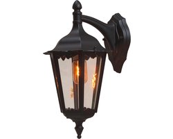 Konstsmide 7212 - Wandlamp - Firenze wandlamp neerwaarts 48cm 230V E27 - matzwart