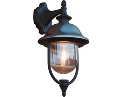 Konstsmide 7240 - Wandlamp - Parma wandlamp neerwaarts 43cm 230V E27 - matzwart/RVS