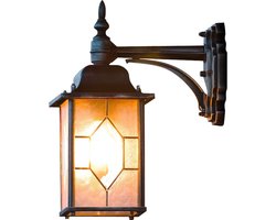 Konstsmide 7248 - Wandlamp - Milano wandlamp neerwaarts 38cm 230V E27 - zwart/zilver