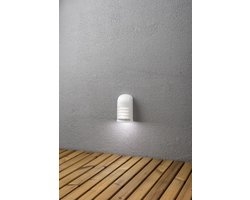 Konstsmide 7694 - Wandlamp - Prato LED flush 13cm - bewegingsmelder - op batterij - 2x 0.12W - koelwit 4500K - matwit