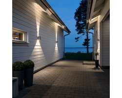 Konstsmide Cremona LED 2x 3W - Wandlamp flush verstelbaar - 230V - 3000K - grijs