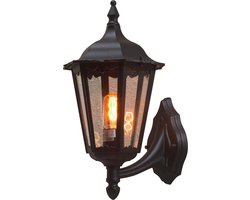 Konstsmide Firenze - Wandlamp opwaarts 48cm - 230V - E27 - matzwart