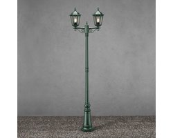 KonstSmide Klassieke staande lantaarn Firenze 2-lichts groen - 7234-600