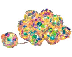 Konstsmide Lichtketting 3D Diamant | 10 Lichtpunten warmwit 1,5m | Batterij 6u timer | Binnen/Buiten IP44 | Spacing 15cm