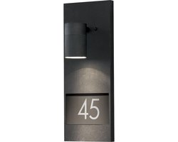 Konstsmide Modena Huisnummerlamp Buiten - GU10 - IP44 - Zwart