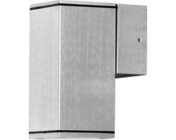 Konstsmide Monza - Wandspot neerw square 13.5cm - 230V - GU10 - zilver