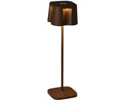 Konstsmide Nice tafellamp - 2,5 W LED - Roestkleur - Met oplaadstation - voor binnen en buiten - dimbaar