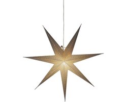 Konstsmide Sweden ® 5901-300 - Kerstster - Premium design 7 punts luxe papierster met 5m aansluitsnoer - 78cm - E14 - 230V - voor binnen - zilver
