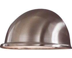 Konstsmide Torino - Wandlamp kwartrond flush klein - 230V - E14 - RVS