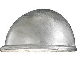 Konstsmide Torino - Wandlamp kwartrond flush klein - 230V - E14 - zink
