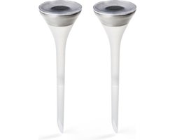 Konstsmide Tuinlamp Assisi Solar 35 Cm 3lm 3000k Zilver 2 Stuks