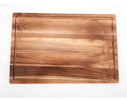 Kook Meesters - Snijplank - Acacia hout - Snijplank hout - Sapgeul - 60 x 40 x 2.5 cm