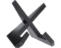 Kookboekenplanken - Boekenstandaard - boekensteun - houten boekenplanken - displayplanken - receptenrekken - hout - Zwart