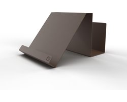Kookboekhouder | Kitchen Butler | Bruin | met extra opbergvak | uniek design | Aluminium | 45 × 25 × 20 cm