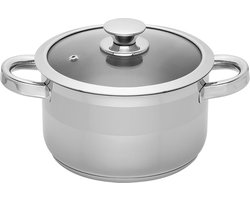 Kookpan 16 cm - 1,5L - Edelstaal - Voor Alle Warmtebronnen - Inductie - Vaatwasserbestendig