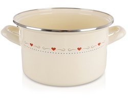 Kookpan Geëmailleerde Crème TONCA 20 cm, 3 l - Kookpot - Soeppan