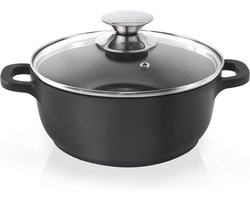 Kookpan Graniet met Glazen Deksel GRANDE 16 cm, 1,4 l - Kookpot - Soeppan