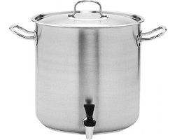 Kookpan M/kraan Ø32cm - Pujadas - 24liter - RVS - 720285 - Horeca & Professioneel