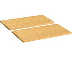 Kookplaatafdekkingen 2 st 50x28x1,5 cm bamboe