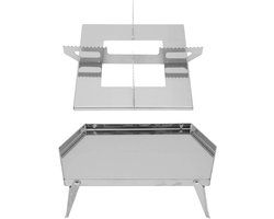 Kooktafel Set - Basis Tafel - Outdoor Koken - Roestvrij Staal - Draagbaar Model - Zilverkleurig
