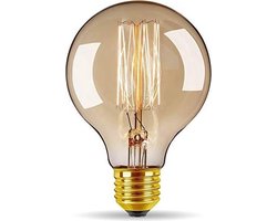 Kooldraadlamp - edison vintage retro gloeilamp - Decoratie lamp - E27 grote fitting 40 watt - G80