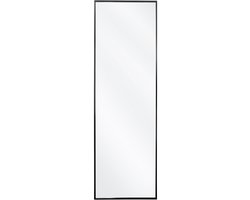 Koonmi - Deurspiegel - Spiegel - 127 x 41 cm - Rechthoekige wandspiegel - Modern minimalistisch - Make-upspiegel - Grote spiegel - Zwart