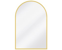 Koonmi Halfronde Wandspiegel - 61×91cm - Badkamerspiegel - Zwart