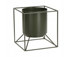 Koopman - Bloempot met Standaard - Groen - Metaal - Scandinavisch, Loft, Industrieel