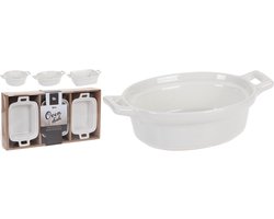 Koopman Serie - Ovenvaste Kommetjes - Set van 3 - Wit - Keramisch