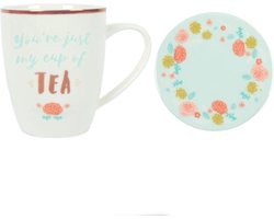 kop en onderzetter "you're just my cup of tea"