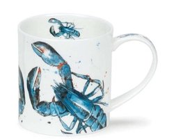 Kop-en-schotel - Beenderporselein - Dierenprint - Blauw