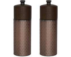 Koper Hout Zout en Peper Molen Set - CR689