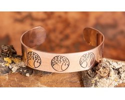 Koperen armband met levensboom