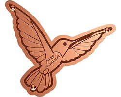 Koperen Vogelbad Schaal - Vogelbad Houder - Vogels Verfrissen - Vuilvrije Zone - 12 x 1 x 12 cm - Koperkleurig