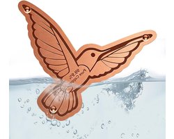 Koperen Vogelschijf - Vogelbad Schaal - Vogels Voeden - Vuilvrije Zone - 12 x 1 x 12 cm - Koper