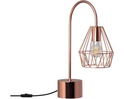 Koperkleurige Metalen Moderne Tafellamp voor Woonkamer of Slaapkamer