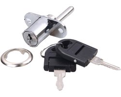 Koppelingsslot Zinklegering - Draaibaar Slot Bureaukast - Kasten Beveiligen - Gatvrije Installatie - 16MM - Zilver