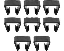 koppelstukken voor tuinmeubelen - 8 stuks - Meubelklemmen - Buitenbankconnectoren - Klemmen voor rieten meubels/stoelen - Geschikt voor tuinterrasbank - Eenvoudig te installeren en te verwijderen - Zwart