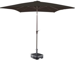 Kopu® Altea Parasol Vierkant 230x230 cm met Windvanger - Charcoal Bruin