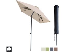 Kopu® Leon Parasol Rechthoek 150x250 cm - Balkonparasol met Hoes - Creme