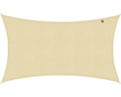 Kopu® Schaduwdoek Rechthoek 280 gram Waterdoorlatend 3x4 m - Creme