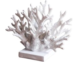Koraal sculptuur van hars, realistisch kunstkoraal standbeeld decoratie - nautisch ornament voor woonkamer, entreehal, wijnkast, badkamer en binnenplaats