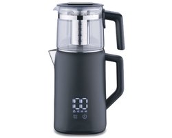 Korkmaz Demmatik | Elektrische theepot - Digitaal touchscreen - 1.7 Liter - Rvs - 1500W - Droogkookbeveiliging