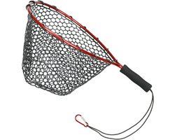 Korte Steel Vislandingsnet van Rubber - Lichtgewicht en Draagbaar