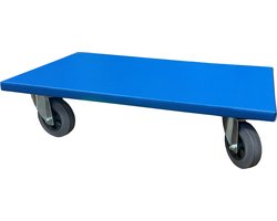 Kortpack - Meubelhondjes 60cm lang x 35cm breed - 4 Draaibare Rubberen Wielen - 1 stuk per verpakking - Meubelroller - Meubeltransporter - (099.0051)