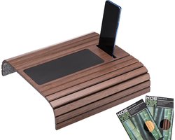 Kos Design Armleuning Organizer - Banktafel - Bank Organizer - Bank Dienblad - flexibel dienblad armleuning - Bamboe - Beschermende Coating - Zwart - Wit - Anti Slip
