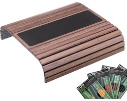 Kos Design Flexibel Dienblad - Armleuning Dienblad - Bank of Stoel - 100% Bamboe - Beschermende coating - XL - Anti slip - Armleuning organizer - Donker